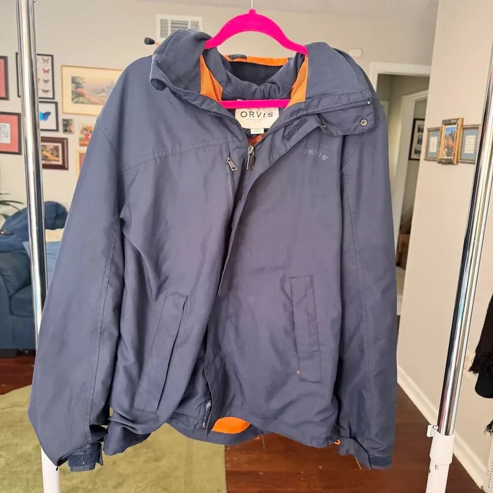 Orvis Men's Navy and Blue Jacket